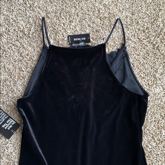 EXPRESS Velvet Body Suit - Picture 2 of 8
